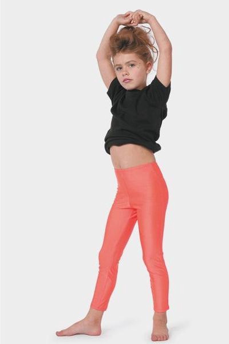 Neon oranje kinder legging 128 bol