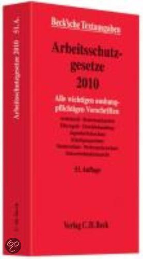 Arbeitsschutzgesetze 2010 - cover