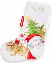 Santa with Reindeer Stocking - Borduurpakket met telpatroon - Luca-S - PM1225