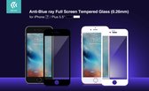 Anti-Blue ray Full Screenprotector Tempered Glas voor Apple iPhone 7 Plus / 8 Plus - Zwart