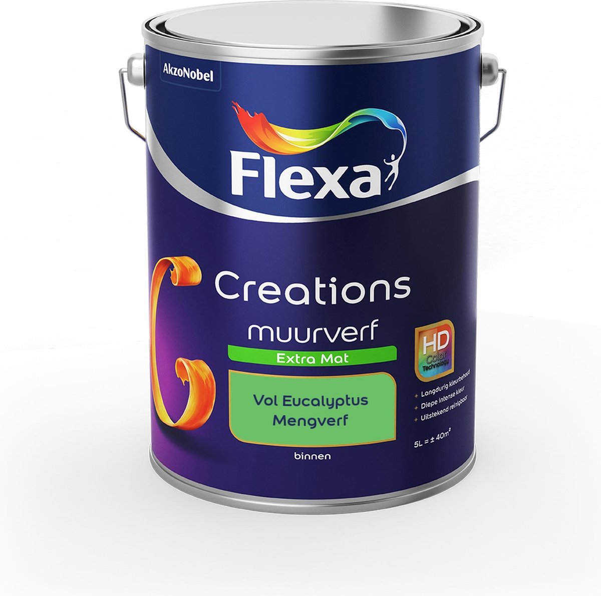 Flexa Creations Muurverf - Extra Mat - Mengkleuren Collectie - Vol Eucalyptus - 5 liter
