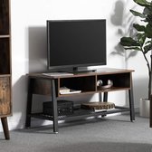 MIRA - Tv meubel industrieel - Kasten - Hout - Bruin/zwart - 100x40x51.5 cm
