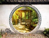 Tuinposter - Ronde poort doorkijk 9