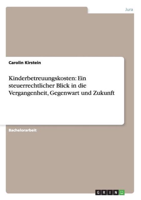 Kinderbetreuungskosten - cover