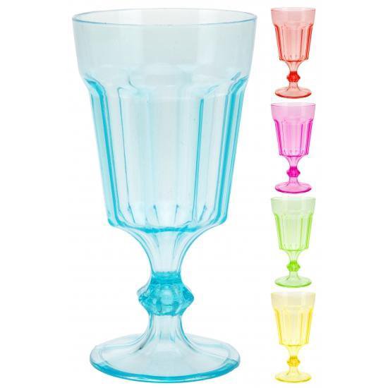 Plastic wijnglas blauw 15 cm | bol.com