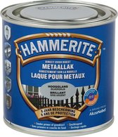 Hammerite Metaallak - Hoogglans - Zilvergrijs - 0.25L