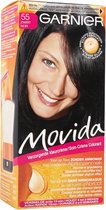 Garnier Movida Haarverf - 55 Zwart - Kleurcrème Toon-op-Toon - Zonder Ammoniak - Met Voedende Abrikozenmelk