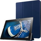 Shop4 - Lenovo Tab 2 A10-30 Hoes - Smart Book Case Lychee Donker Blauw