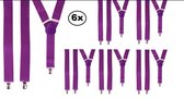 6x Bretel paars