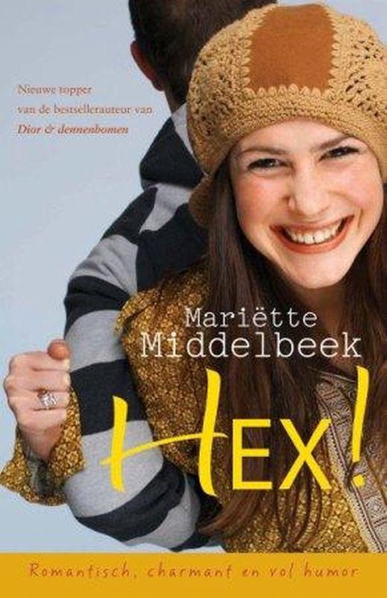Boekomslag 'Hex!' van Mariëtte Middelbeek, met lachende vrouw