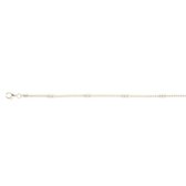 Classics&More - Zilveren Armband 19 cm - Fantasieschakel - 3 balletjes - 3 mm breed
