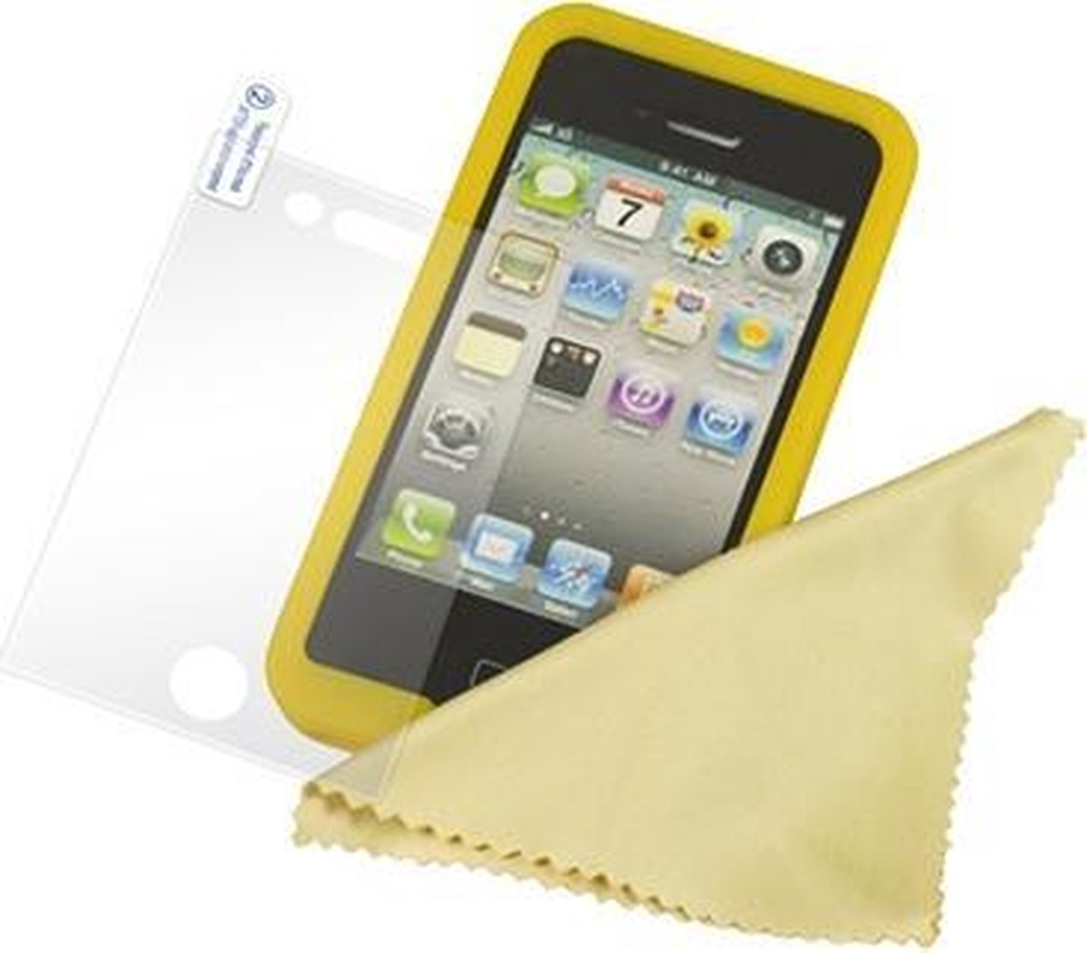 Silicone Grip Yellow iPhone 4 (Logic3)