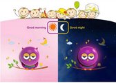 nachtlampje muursticker uil kinder baby kamer