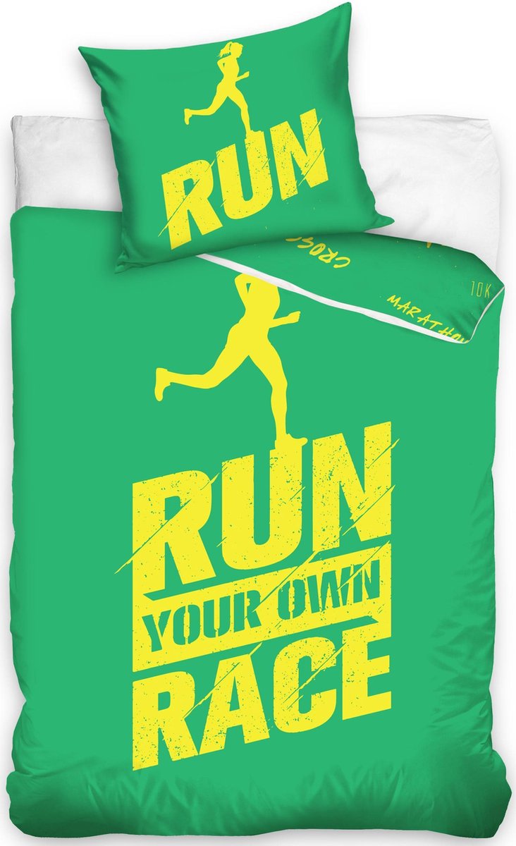 Dekbedovertrek Run groen