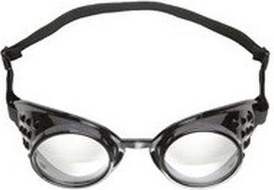 Helaas opslaan Ringlet Steampunk/laboratorium bril zwart voor volwassenen | bol.com