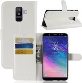 Book Case Hoesje Samsung Galaxy A6 Plus (2018) - Wit