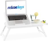 Relaxdays Laptoptafel bed - bank - 24x60x35cm - Wit