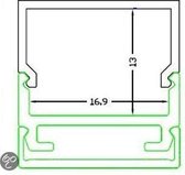 LED Profiel 1 meter - square 7mm- met diffuser