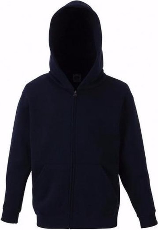 Navy blauw katoenmix vest met capuchon voor jongens 140 (9-11 jaar) |  bol.com