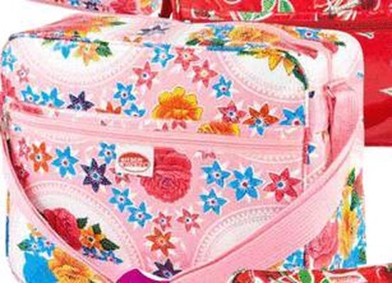 Kitsch schoudertas portfolio roze | bol.com