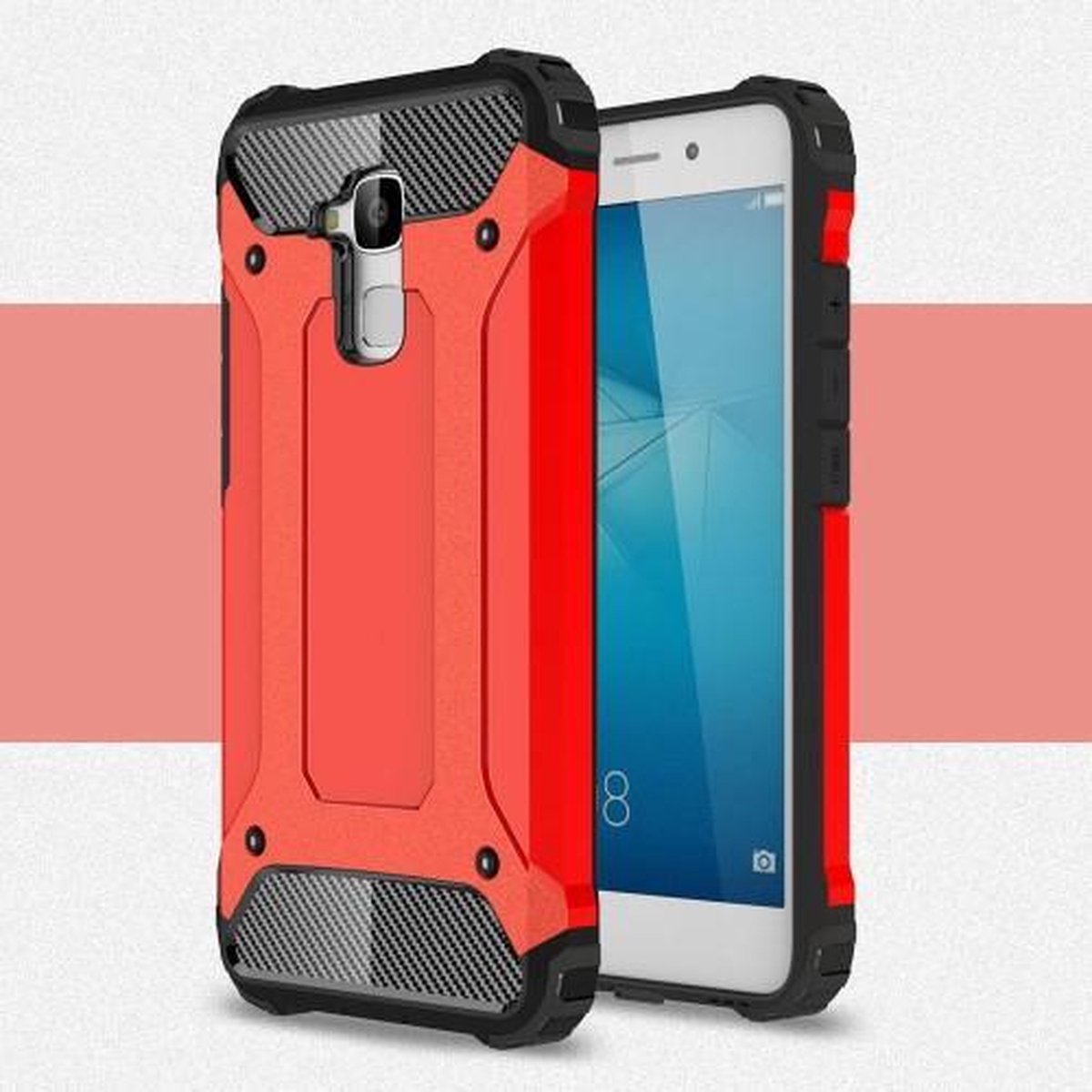 Armor PC TPU Tough case hoesje Geschikt voor: Huawei Honor 5C rood