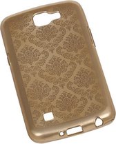 Goud Brocant TPU back case cover cover voor LG K4