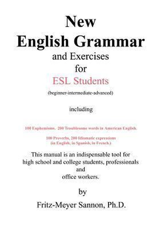 New english grammar for esl students 9781410791825 fritz meyer