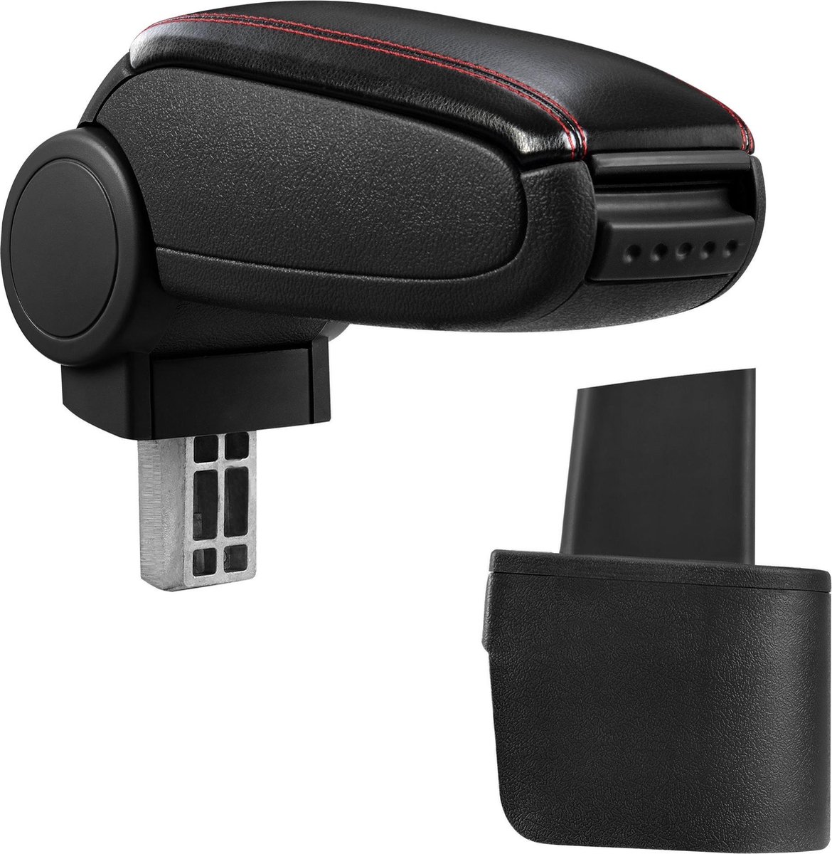 Armsteun Nissan Micra K12 2003-2010 zwart met rood stiksel