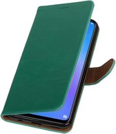Groen Pull-Up Booktype Hoesje voor Huawei P Smart Plus