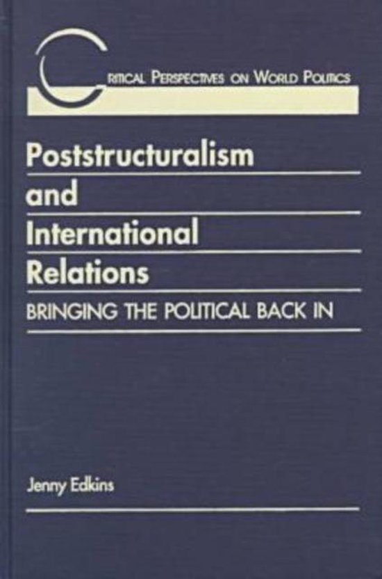 Poststructuralism & International Relations 9781555878450 Jenny