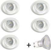 LED inbouwspot - GU10 | Wit (set van 5 stuks)