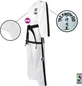 ITF Approved Sabum Taekwon-Do pak / dobok Ribstof - Kleur: Wit, 3 - 160