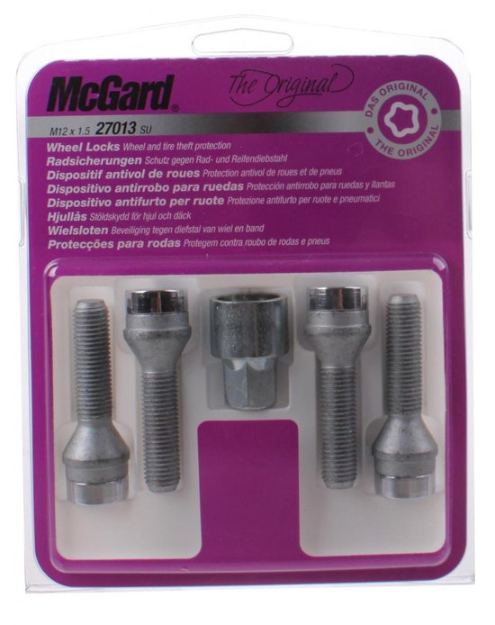 McGard Slotboutenset M12x1.50 - Konisch - Lengte 42.1mm (17mm kop) - McGard