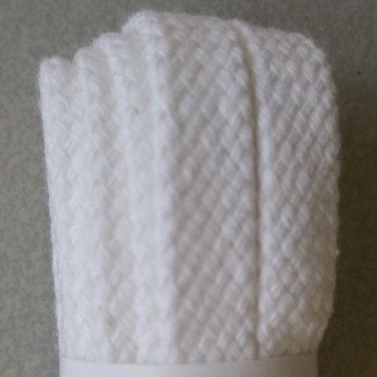 8mm x 150cm Witte Platte Bergal schoenveters