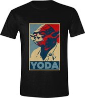 Star Wars - Yoda Poster Mannen T-Shirt - Zwart - XL