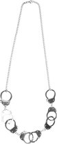 Metalen handboeien ketting dames - Verkleedattribuut