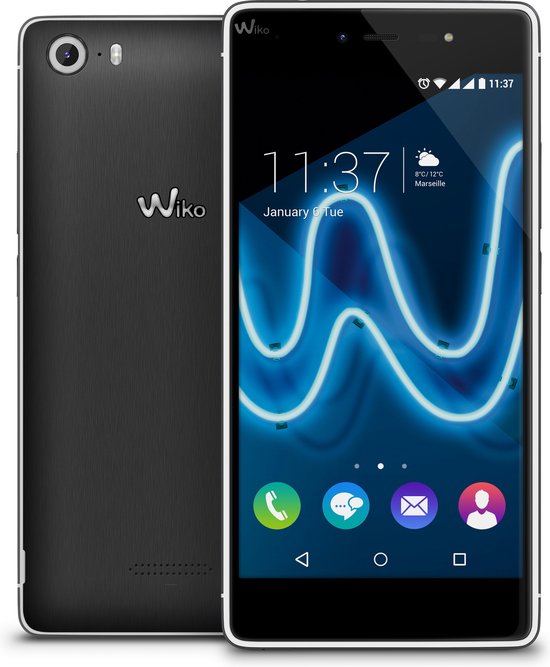 Écran Tactile + LCD + Châssis Pour Wiko Fever 4G Special Edition - Noir - Neuf D'origine