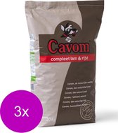 Cavom Compleet Adult Lam&Rijst - Hondenvoer - 3 x 20 kg