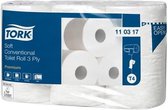 Tork Universal toiletpapier 1-lgs wit 56 mtr x 10 cm pak à 64 rol/400 vel (8x8