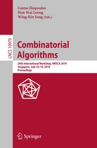 Lecture Notes in Computer Science 10979 - Combinatorial Algorithms