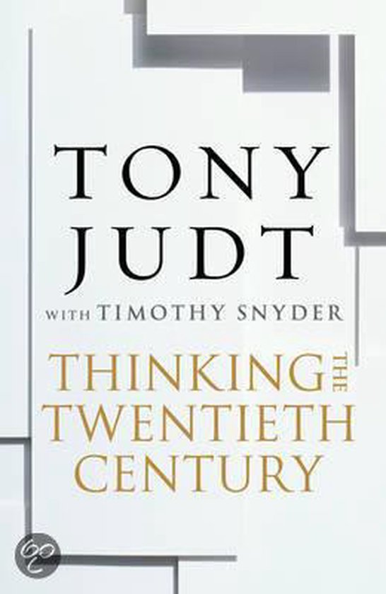Boek 'Thinking The Twentieth Century' van Tony Judt met Timothy Snyder.