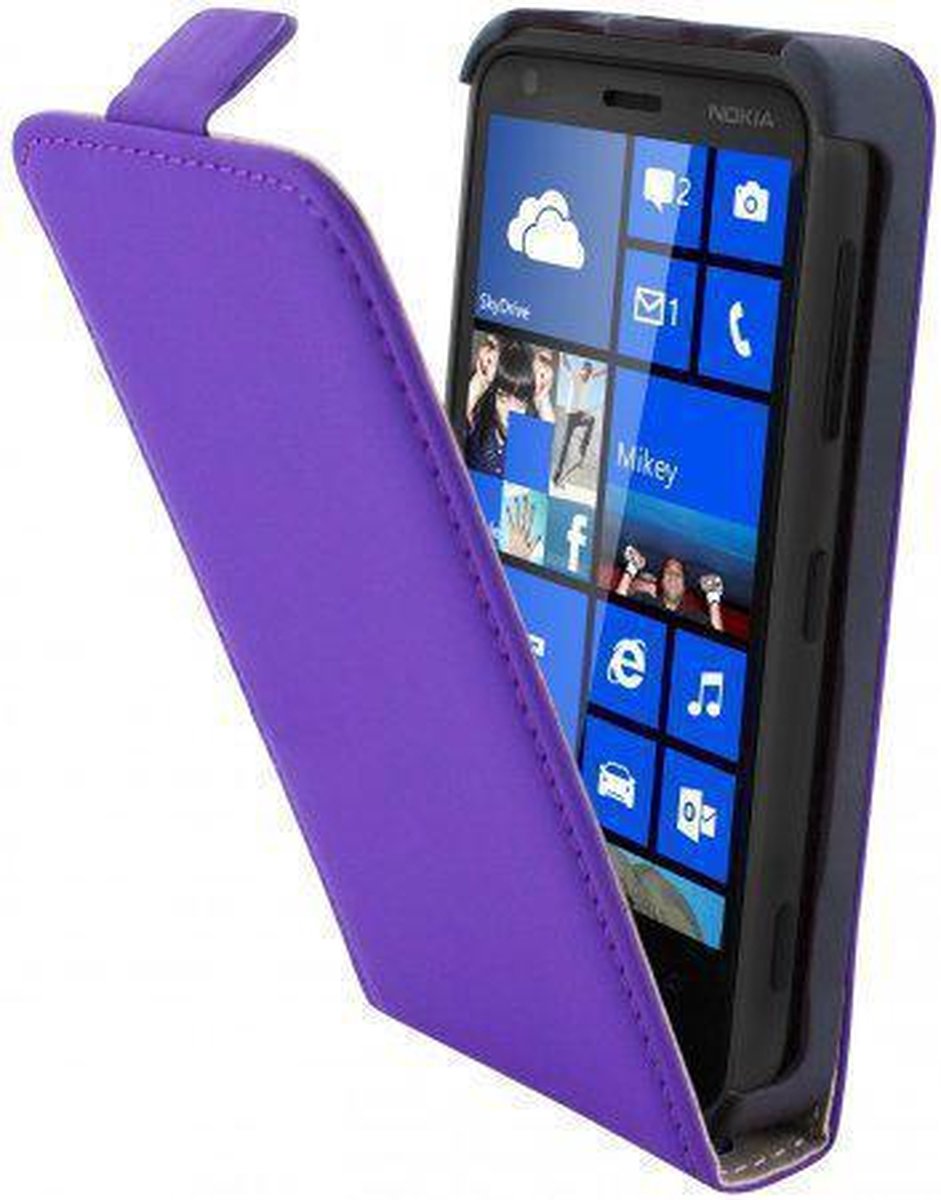 Mobiparts Premium Flip Case Nokia Lumia 620 Purple
