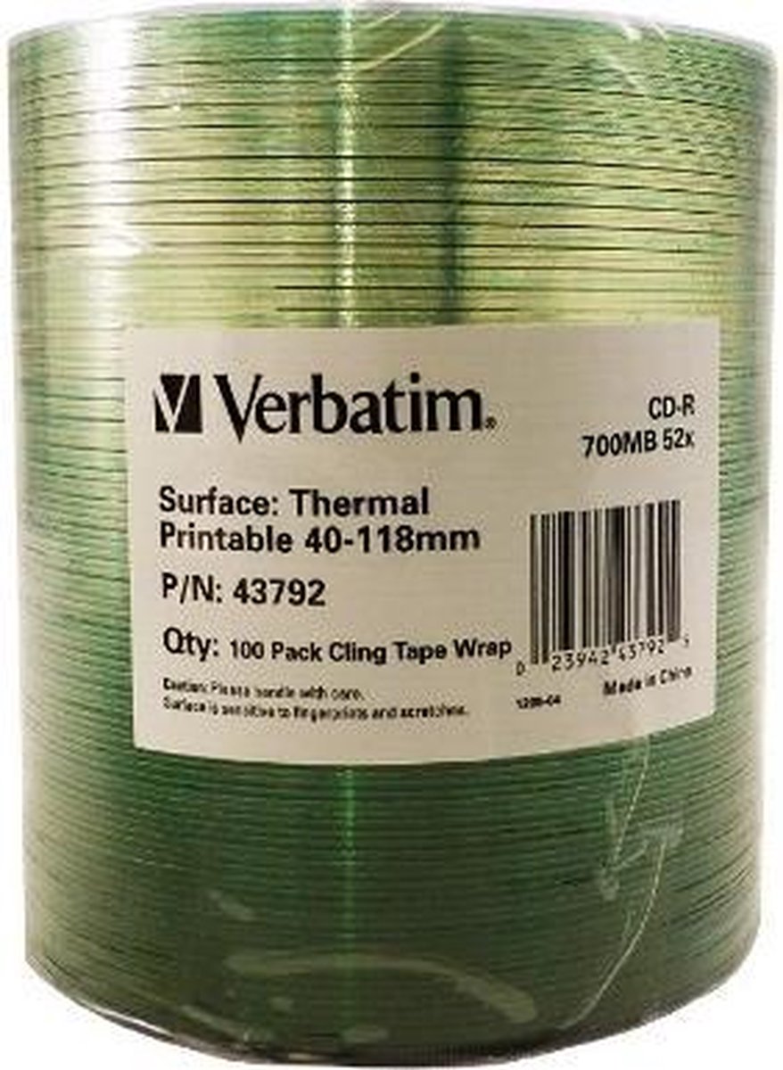 Verbatim 43792 lege cd CD-R 700 MB 100 stuk(s)