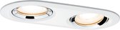 Paulmann Dubbele LED Inbouwspot - 2 x 7W - Rond - Waterdicht IP65 - GU10 Fitting - Wit