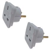 UK - EU Reis stekker 2 STUKS