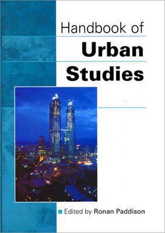 Handboek Stedelijke Studies, met een foto van een stadsgezicht bij nacht.