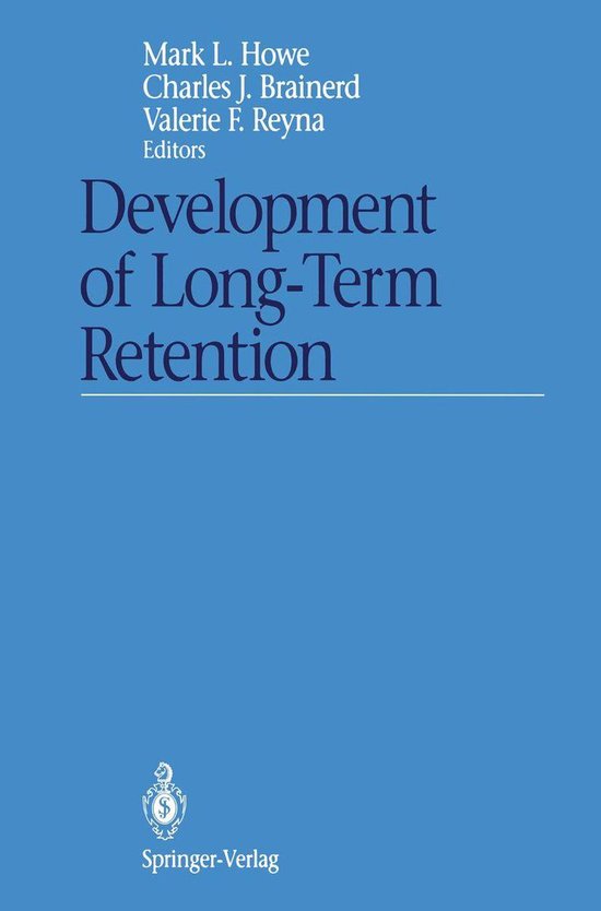 Development of LongTerm Retention (ebook) 9781461228684 Boeken