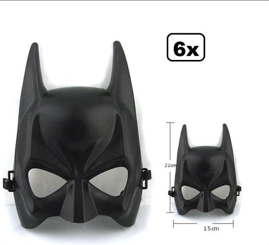 6x Masker Batman zwart - batman joker robin film bioscoop vleermuis carnaval... | bol.com