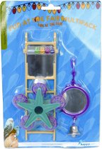 Happy Pet Bird Toy Mp Spiegel/Ladder/Carousel 20x9x4 cm