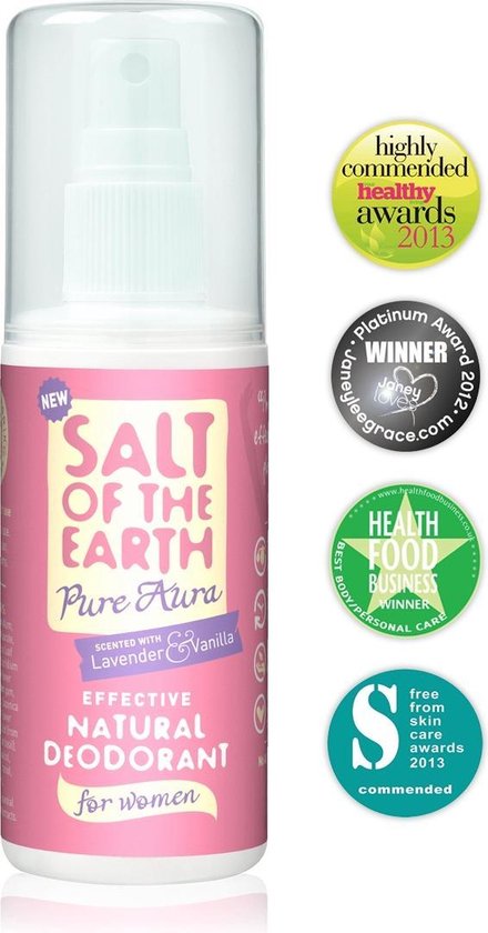 Salt Of The Earth Pure Aura - Natural Deodorant Spray 100ml